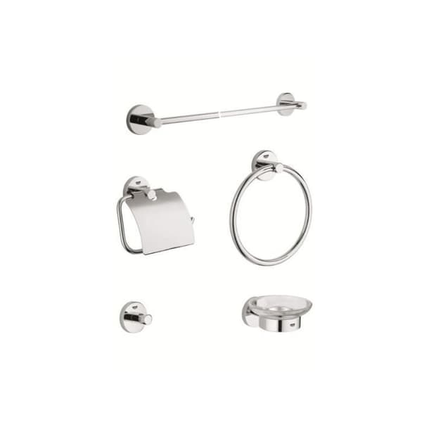 Tillbehörsset - GROHE - Essentials - Krom - Rostfritt stål - Fläckbeständighet