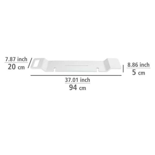 Multifunktionsplatta för badkar - Wenko - Matera - Polyrubin - Vit - L 94 cm