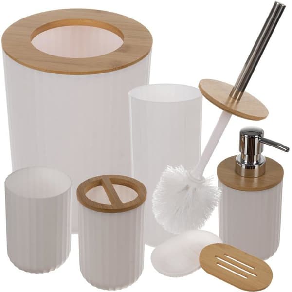 Set accessoarer badrum Ruhhy Badrumstillbehörsset - vit 24635
