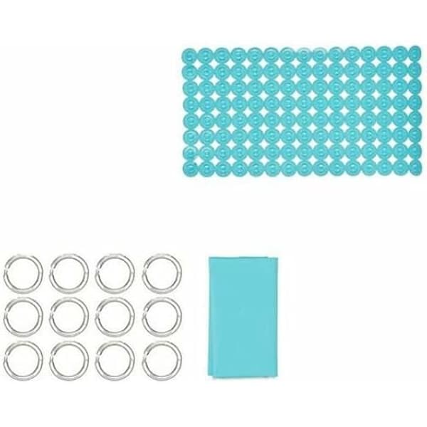 Badrumsset - BERILO - Blå - 12 enheter - PVC polyeten EVA - Tillbehör