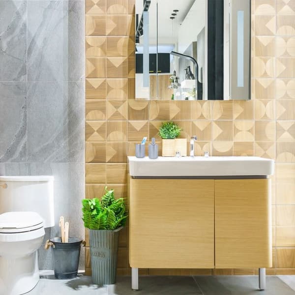 Relaxdays badrumstillbehör, 5 delar, i polerat rostfritt stål och plast, modern och harmonisk design, silverfärgad