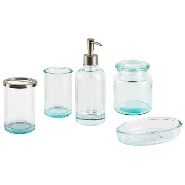 Badrumstillbehörset 5 delar AMARGA Glas Grön Lumarko!