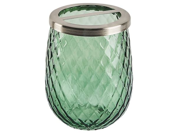 Badrumstillbehörset 4 delar CANOA Glas Grön Lumarko!