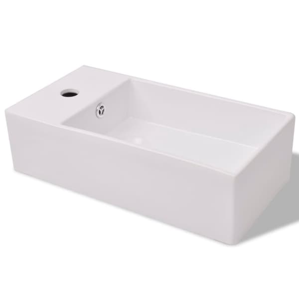 vidaXL Badrumsmöbler tre delar med fyrkantigt handfat beige