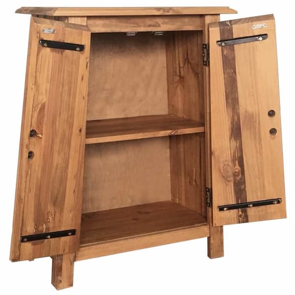 vidaXL badeværelsesskab 59x32x80 cm massivt fyrretræ
