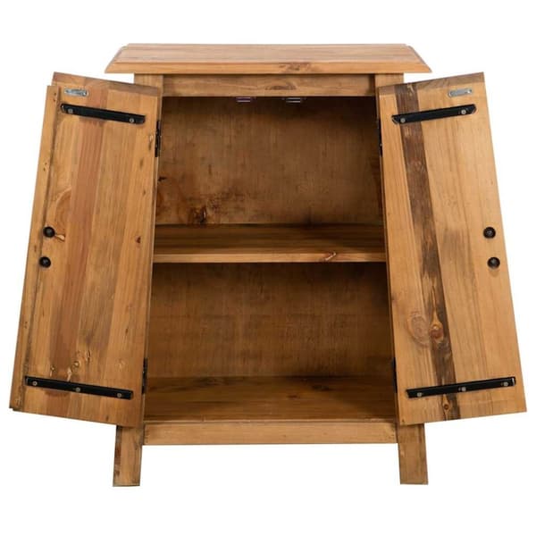 vidaXL badeværelsesskab 59x32x80 cm massivt fyrretræ