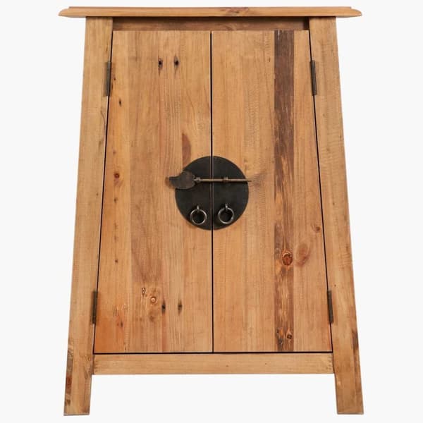 vidaXL badeværelsesskab 59x32x80 cm massivt fyrretræ