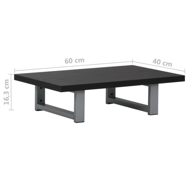 vidaXL Baderomsmøbler svart 60x40x16,3 cm