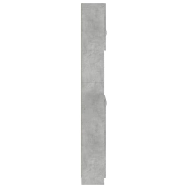 vidaXL Baderomsskap betonggrå 32x25,5x190 cm sponplate