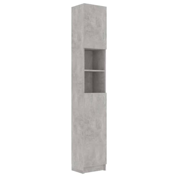 vidaXL Baderomsskap betonggrå 32x25,5x190 cm sponplate