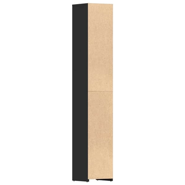vidaXL badeværelsesskab 30x30x183,5 cm spånplade sort