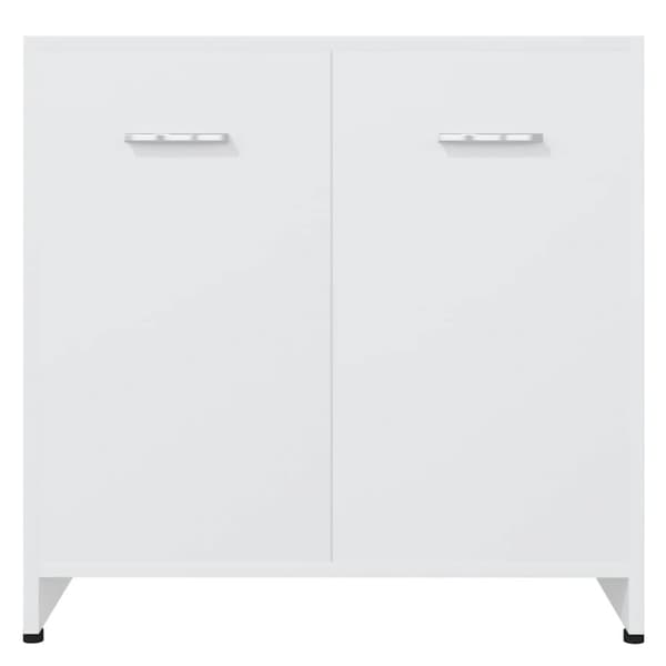 vidaXL badeværelsesskab 60x33x61 cm konstrueret træ hvid