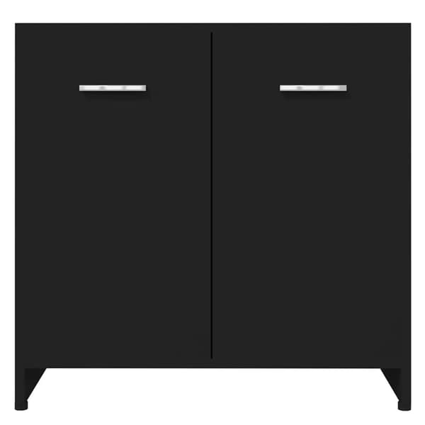 vidaXL badeværelsesskab 60x33x61 cm konstrueret træ sort