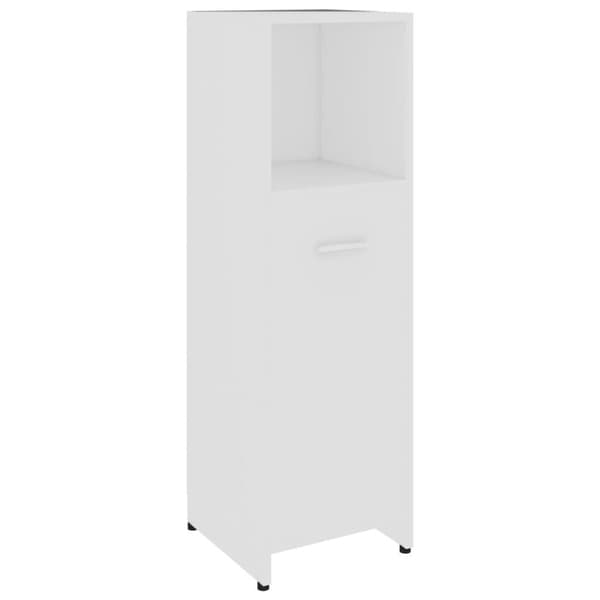 vidaXL badeværelsesskab 30x30x95 cm konstrueret træ hvid