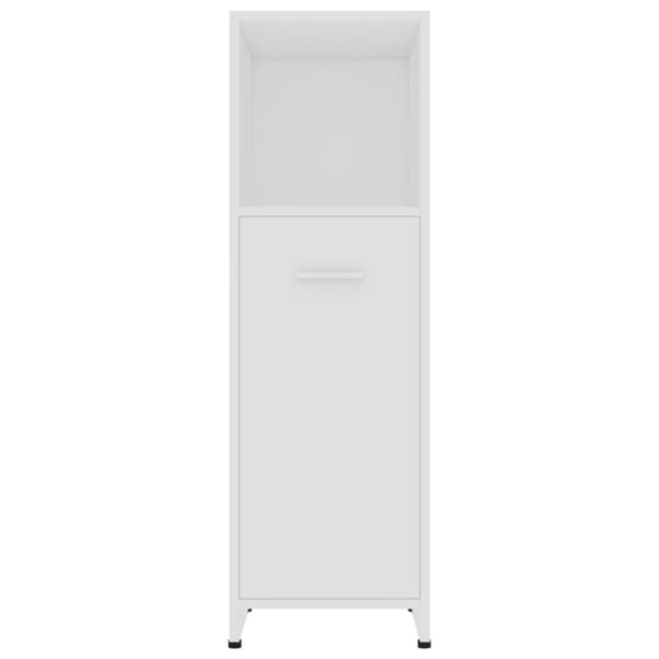 vidaXL badeværelsesskab 30x30x95 cm konstrueret træ hvid