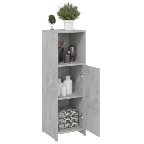 vidaXL Badrumsskåp betonggrå 30x30x95 cm konstruerat trä