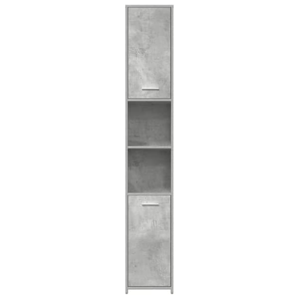 vidaXL Badrumsskåp betonggrå 30x30x183,5 cm spånskiva