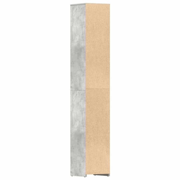 vidaXL Badrumsskåp betonggrå 30x30x183,5 cm spånskiva