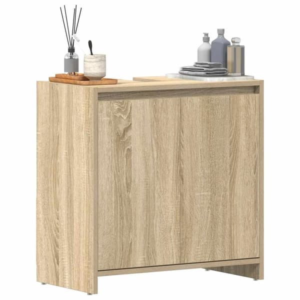 vidaXL badeværelsesskab 60x33x61 cm konstrueret træ sonoma-eg