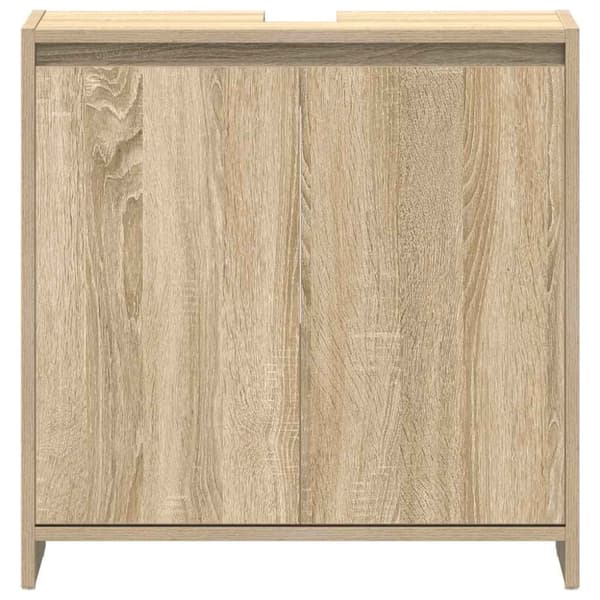 vidaXL badeværelsesskab 60x33x61 cm konstrueret træ sonoma-eg