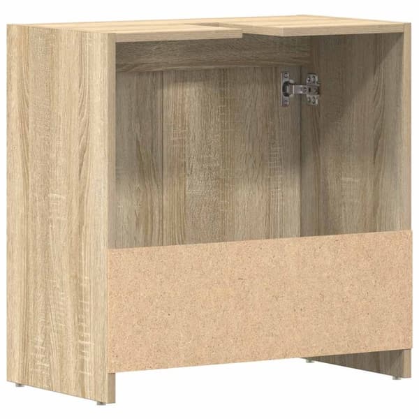 vidaXL badeværelsesskab 60x33x61 cm konstrueret træ sonoma-eg