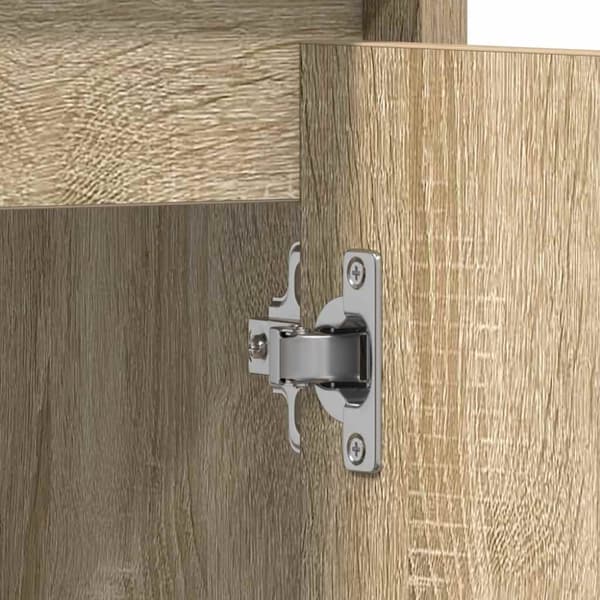 vidaXL badeværelsesskab 60x33x61 cm konstrueret træ sonoma-eg