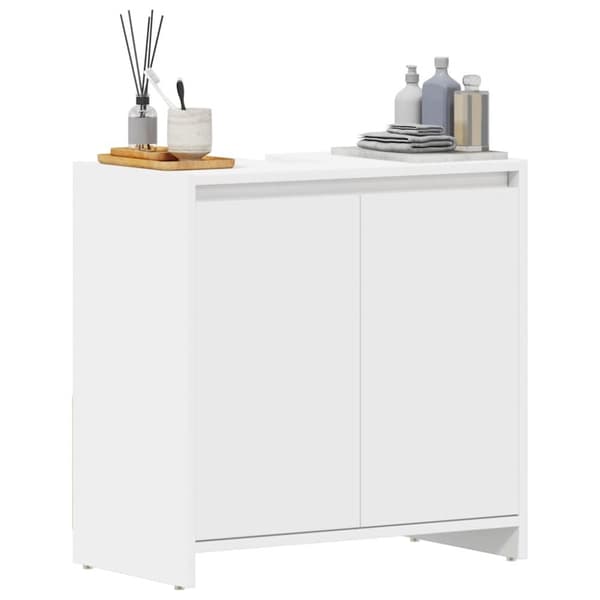 vidaXL badeværelsesskab 60x33x61 cm konstrueret træ hvid