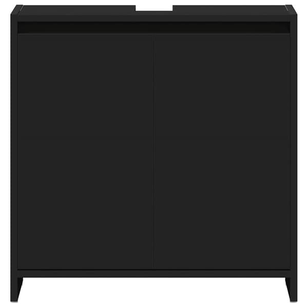 vidaXL badeværelsesskab 60x33x61 cm konstrueret træ sort