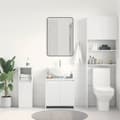 Miniatyrbilde 3 av 11: vidaXL Baderomsskap hvit 60x33x61 cm konstruert tre