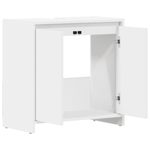 vidaXL Baderomsskap hvit 60x33x61 cm konstruert tre
