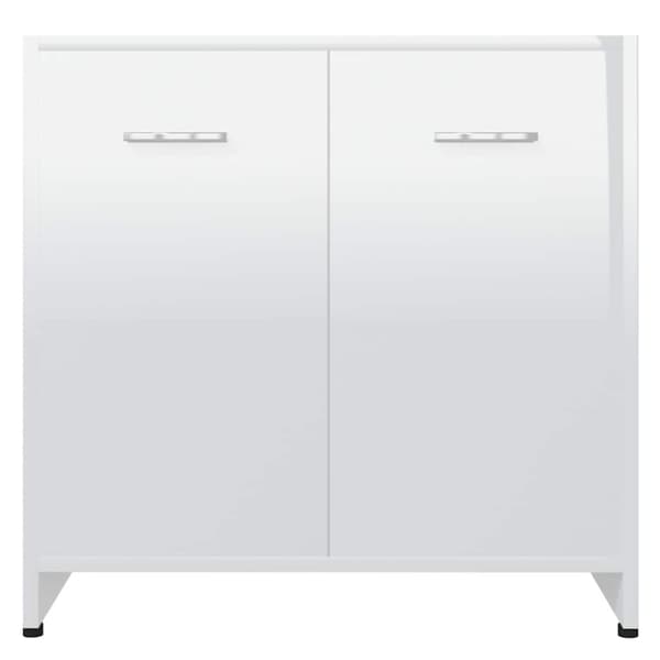 vidaXL Baderomsskap høyglans hvit 60x33x61 cm konstruert tre