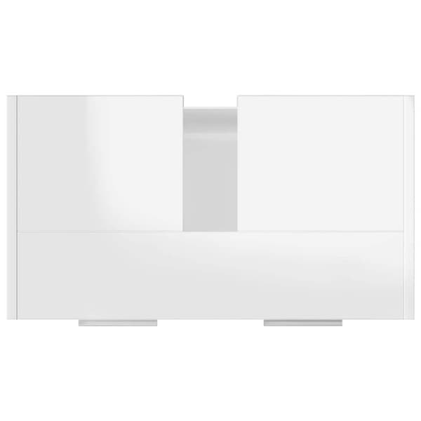 vidaXL Baderomsskap høyglans hvit 60x33x61 cm konstruert tre