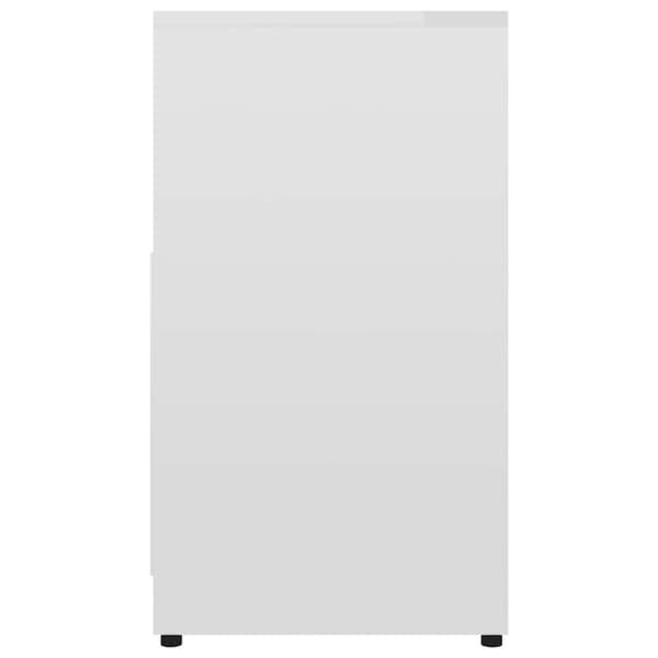 vidaXL badeværelsesskab 60x33x61 cm konstrueret træ hvid højglans