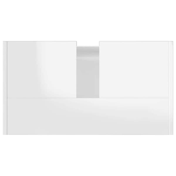 vidaXL badeværelsesskab 60x33x61 cm konstrueret træ hvid højglans