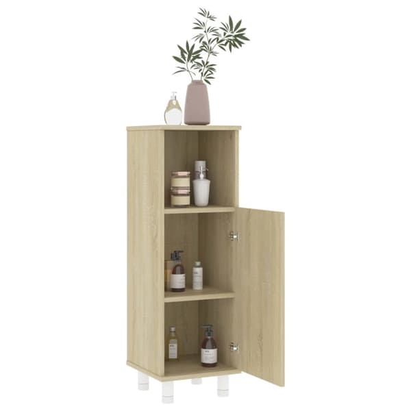 vidaXL Kylpyhuonekaappi Sonoma-tammi 30x30x95 cm lastulevy