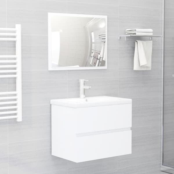 vidaXL Tvättställsskåp vit 60x38,5x45 cm konstruerat trä
