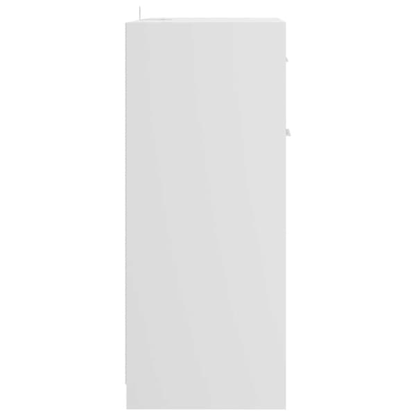 vidaXL Badrumsskåp vit högglans 60x33x80 cm konstruerat trä