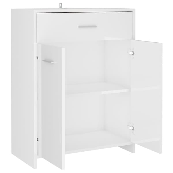 vidaXL Badrumsskåp vit högglans 60x33x80 cm konstruerat trä