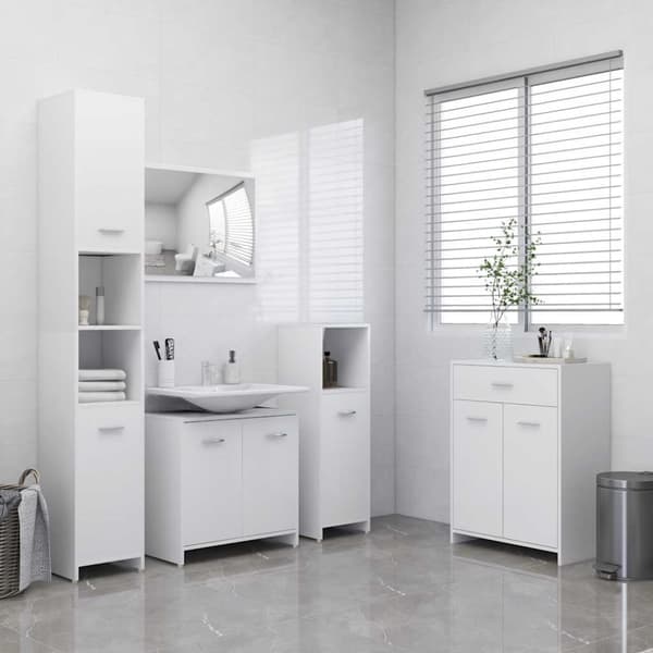 vidaXL Badrumsskåp vit 60x33x80 cm konstruerat trä