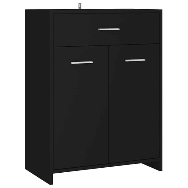 vidaXL Baderomsskap svart 60x33x80 cm konstruert tre