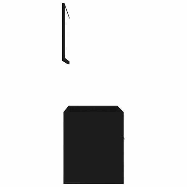 vidaXL Baderomsmøbler 2 stk svart sponplate