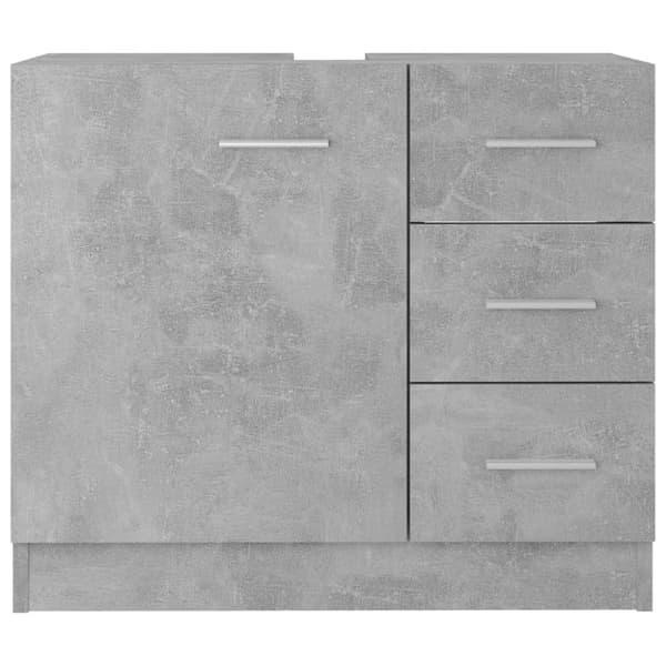 vidaXL underskab til håndvask 63x30x54 cm konstrueret træ betongrå