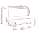 Miniatyrbillede 7 af 7: vidaXL skab til håndvask 60x38,5x45 cm konstrueret træ hvid