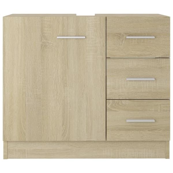 vidaXL underskab til håndvask 63x30x54 cm konstrueret træ sonoma-eg