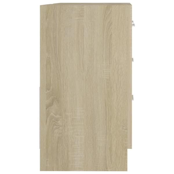 vidaXL underskab til håndvask 63x30x54 cm konstrueret træ sonoma-eg