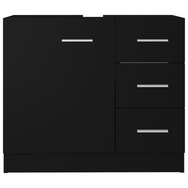 vidaXL Allaskaappi musta 63x30x54 cm tekninen puu