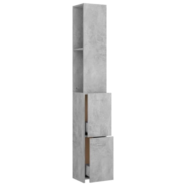 vidaXL Kylpyhuoneen kaappi betoninharmaa 25x26,5x170 cm tekninen puu