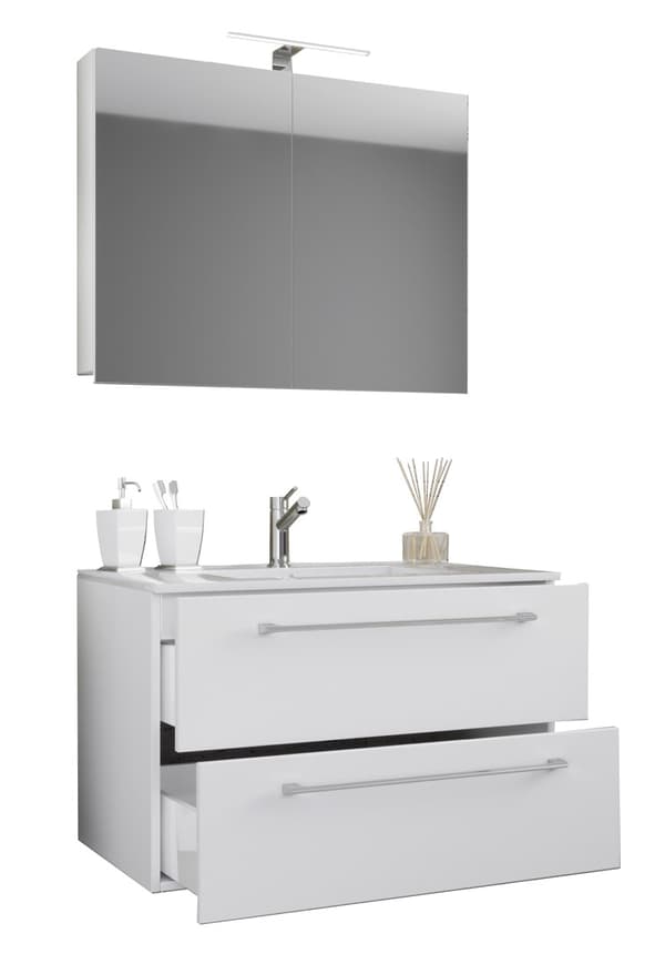 Badinos badmiljø spejlskab 80 cm hvid.