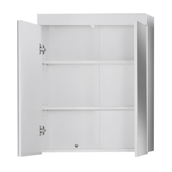 AmandaMando spejlskab badeværelse 2 låger hvid, hvid højglans.