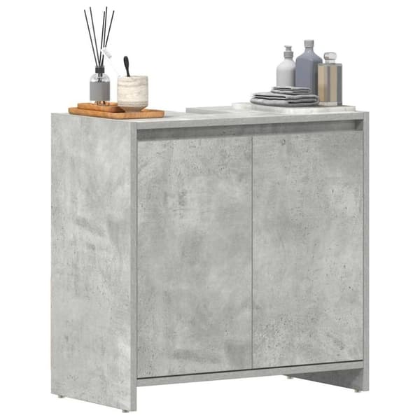 vidaXL badeværelsesskab 60x33x61 cm konstrueret træ betongrå
